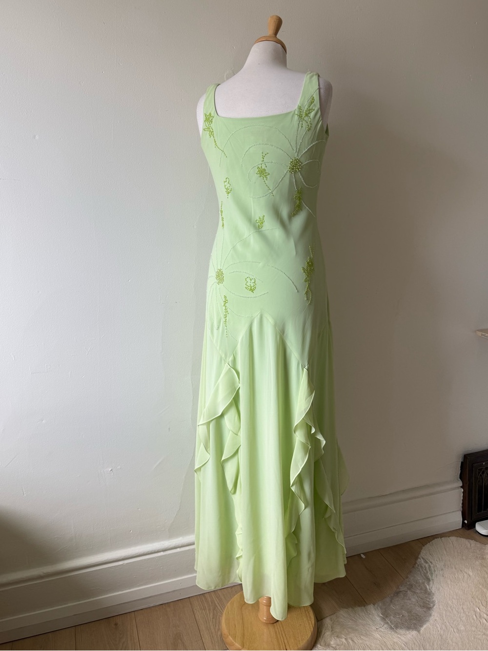 JiaLi Collection Lime Green Beaded Y2K Formal Dress Fairy Prom/Wedding Gown - Picture 5 of 8